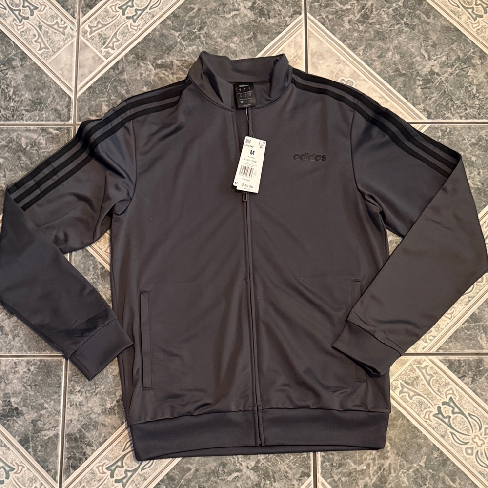 Adidas Men's Dark Gray Track Jacket